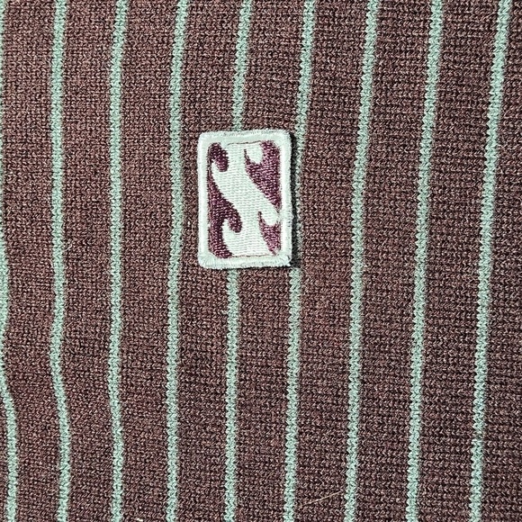 Billabong Men's Sweater  V-neck Knitted Stripped Preppy - Picture 4 of 6